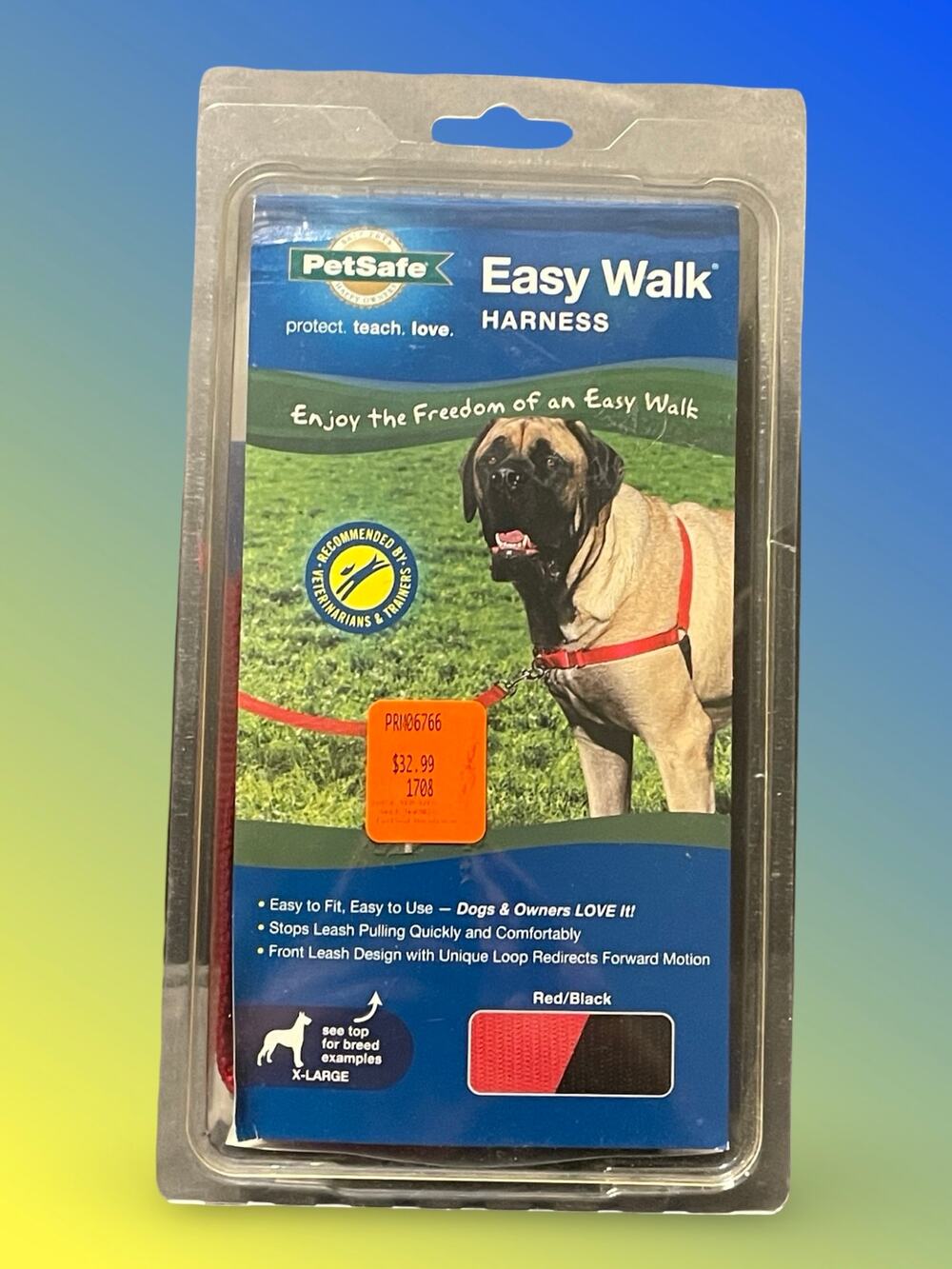 PetSafe Easy Walk Harness No Pull Dog Training X-Large XL Red Black Quick Snap